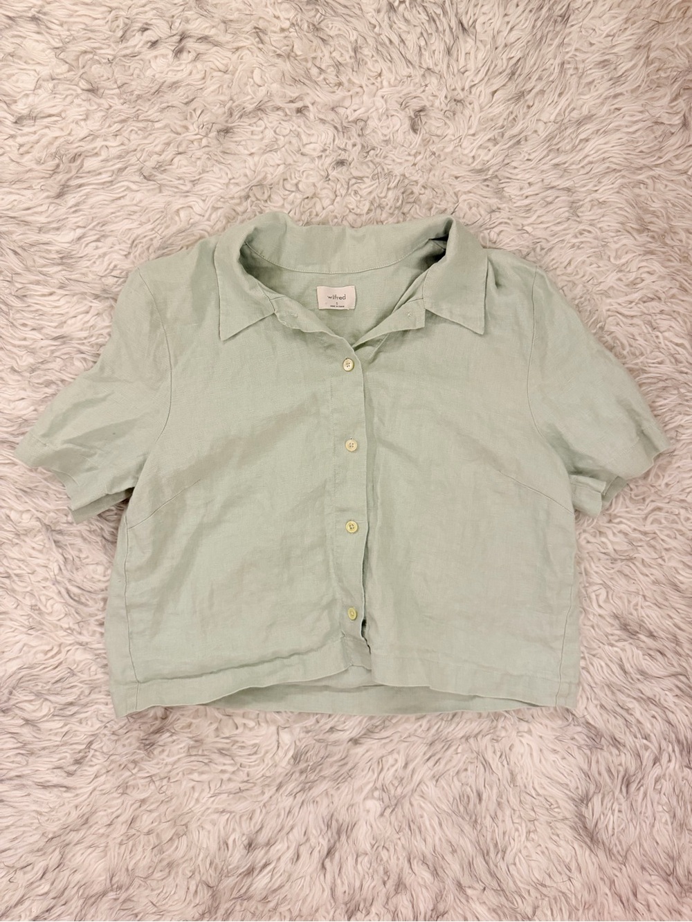 Wilfred ‘Gelato’ Linen Shirt - Gd Silver Sage Green